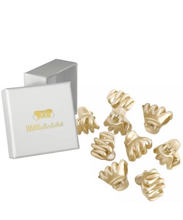 HAARallerliebst hair clips (9 pieces | gold shimmering | 2.4 cm) including box for storage