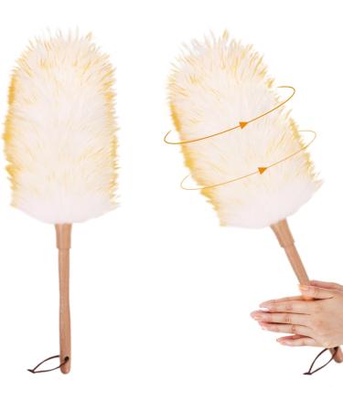 Dusters Duster Wood Handle Fluff Hand Duster Electrostatic Soft Dusting Tool with Hanging Ring Multipurpose Dusters for Cleaning Home Car Sofa - Buy Online on GoSupps.com