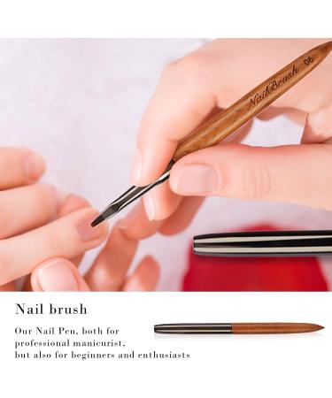 Nail Polish Brush Nail Dotting Tools Sandalwood Nail Polish Brush For Thin Details Fine Drawing Long Lines Home Use And Professional Nail Salon - Buy Online on GoSupps.com