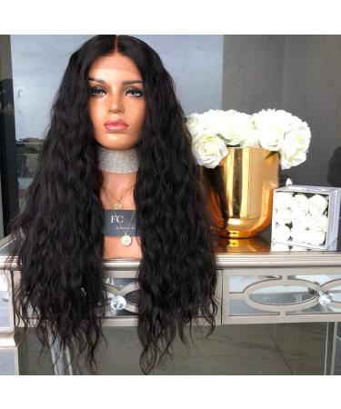 Shaoyao Brazilian Straight Human Hair Wig for Women - Pre Plucked Lace Front with Baby Hair - 28 Natural Black - Buy Online on GoSupps.com