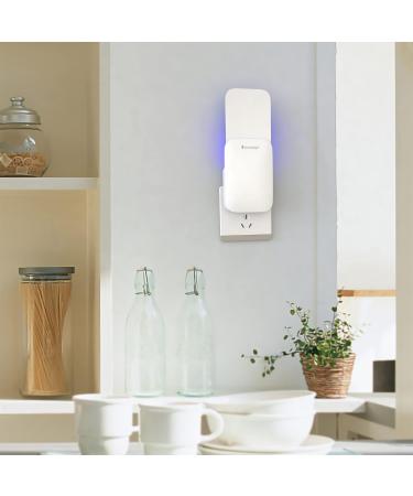 Mosalogic Plug-in Flying Insect Trap - Indoor Mosquito Killer with UV Attractant & Night Light - Gnat, Moth, Fly Catcher for Home & Office (1 Pack, White) - Buy Online on GoSupps.com