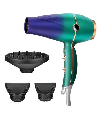 Professional Powerful Hair Dryer 2300w Ionic Blow Dryer Fast Drying Hair Dryers with Diffuser 2 Speed 3 Heats Low Noise for Salon Home Travel Use Gifts for Women Men