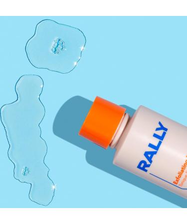 RALLY Daily Mild Exfoliating Toner with Plant-Based AHAs | Refreshing On-the-Go Cleanser for Clear Pores & Bright Skin | Perfect for Teens & Post Workout | 4 OZ - Buy Online on GoSupps.com