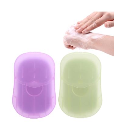 2 Packs (100 Sheets) Mini Portable Disposable Travel Paper Soap Sheets Foaming Hand Washing Bath Scented Paper Soap hand soap for Indoor, Outdoor, Travel, Camping Hiking (Green Tea and Lavender) - Buy Online on GoSupps.com