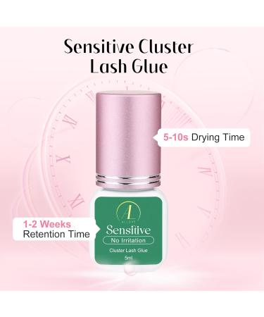 Allove Cluster Eyelash Adhesive - Sensitive Waterproof No Smoke 1 Week Retention 5ml DIY Lash Glue for Individual Eyelashes - Buy Online on GoSupps.com