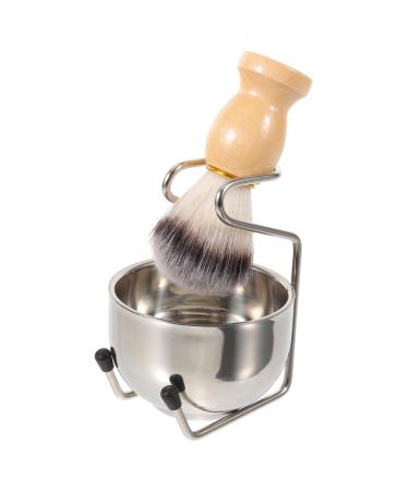 Beavorty 1 set of bathroom shaving shell male shaving brushes.Male bartbriding brush set shaving brush and shaving stand Conjuntos para hombres shaving supply man wood soap metal