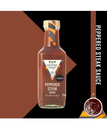 Cottage Delight Sauce Pick N Mix - Create Custom Sauce Combo with 11+ Flavours | Chinese Hoisin Fiery Caribbean Gourmet Burger Peppered Steack | Sauce Gift Set for Sauce Lovers - Pack of 6X 220ml - Buy Online on GoSupps.com