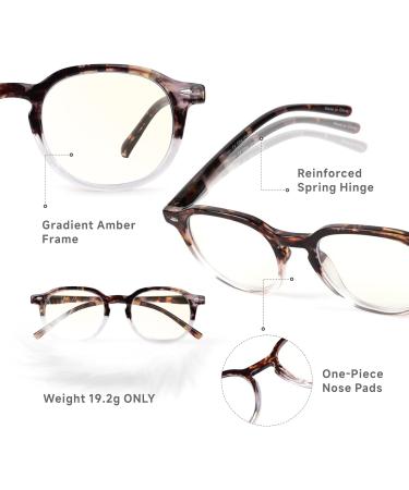 Blue Light Filter Glasses for Men & Women - Bayion Anti-Eye Strain Computer Glasses Prescription-Free Lightweight Amber Frame - Buy Online on GoSupps.com