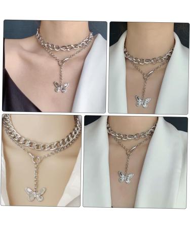 CALLARON 1pc Butterfly Necklace Necklaces A Necklace Neck Decor Pendant Alloy Neck Chain Grace Woman Decorate - Buy Online on GoSupps.com