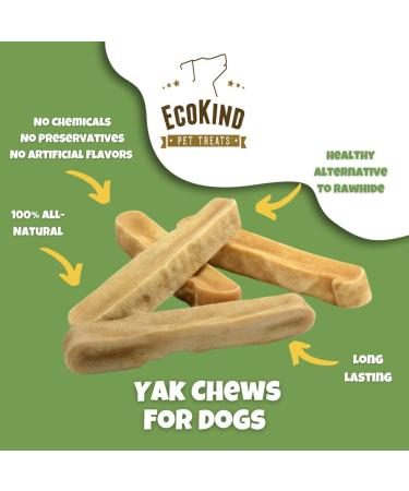 EcoKind Pet Treats Premium Gold Yak Chews 1 lb. Bag - All Natural Himalayan Yak Cheese Dog Chews for Small to Large Dogs - Keeps Dogs Busy Indoors & Outdoors - Buy Online on GoSupps.com