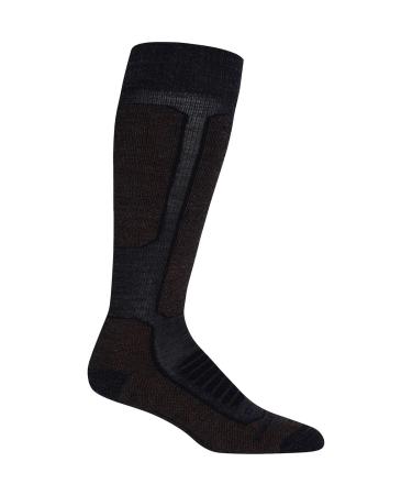 Icebreaker Merino womens Over the Calf Medium Cushion Wool Ski Socks for Women Jet Hthr/Espresso Medium