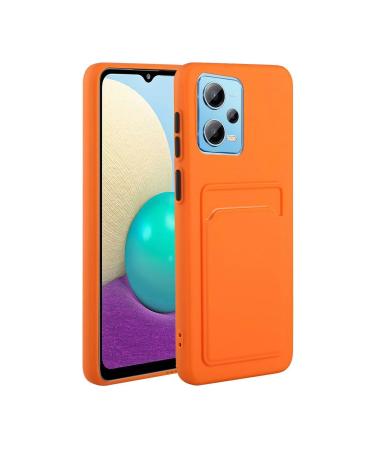Tivenfezk Nadoli Silicone case for Xiaomi Redmi Note 12 5G Ultra thin shockproof scratch -resistant Wallet soft TPU protective cover Mobile phone case with credit card holder xiaomi redmi note 12 5g orange