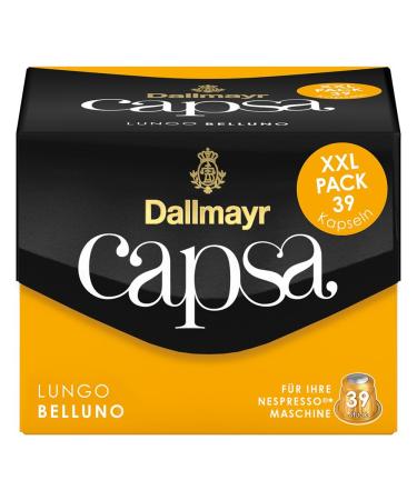 Dallmayr Capsa Lungo Belluno XXL, Nespresso Capsules, Café Torréfié, 39 Capsules DE 5.6 g
