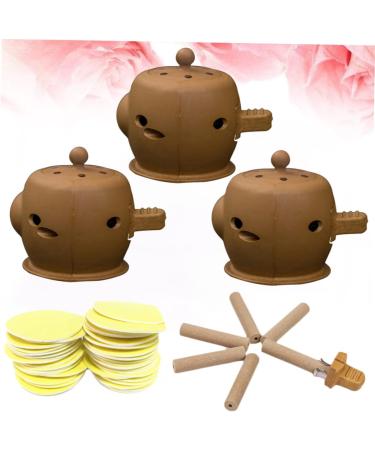 Frcolor 3 Set Acupuncture Moxa Tool - Smoke-Free Mugwort Moxibustion Stick Burner & Holder for Home Use - Buy Online on GoSupps.com