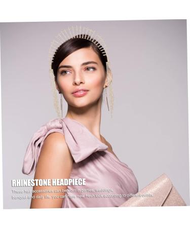 FOYTOKI Rhinestone Tassel Headband Long Tassel Headband Headwear Accessories Women Head Chain Rhinestone Hair Hoop Premium Tassel Head Chain Durable Rhinestone Headpiece - Buy Online on GoSupps.com