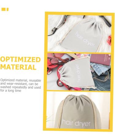 Baluue 16 Pcs Hair Dryer Storage Bag Storage Bags Hotel Drawstring Bag Portable Wash Bag Fabric Light Grey - Buy Online on GoSupps.com