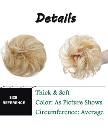 Thick Hair Donut Scrunchie Updo Hairpiece in Honey Blonde & Bleach Blonde - Buy Online on GoSupps.com