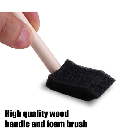 URATOT 120 Pack 1 Inch Foam Paint Brush Set with Wood Handles - Ideal for Acrylics, Stains, Varnishes, Crafts & Art - Foam Sponge Brushes - Buy Online on GoSupps.com