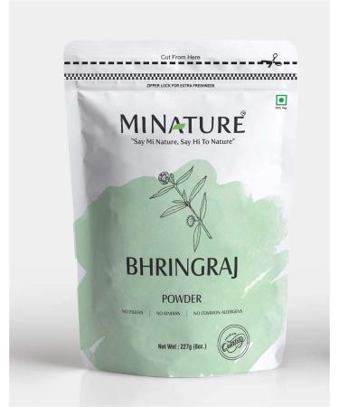 Bhringraj Powder (Eclipta Prostrata ) by mi nature | 227g (8 oz)(0.5 lb) | 100% Natural and Pure | Hair Growth | Hair Pack | Improves Hair quality | Resealable zip lock pouch