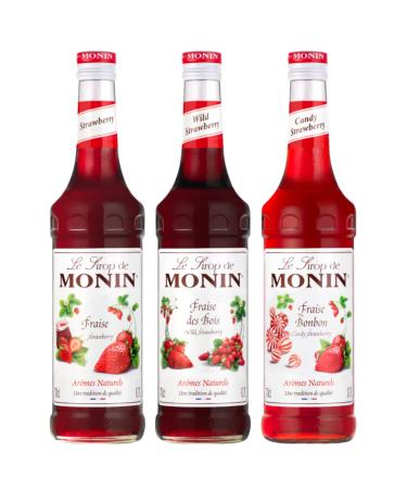 Lot sirops la fraise - Fraise 1L Fraise des bois 70cL Fraise bonbon 70cL