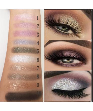 10 Color Glitter Eyeshadow Palette - Highly Pigmented, Long Lasting, Waterproof - Professional Nude Makeup Set for Women - Buy Online on GoSupps.com