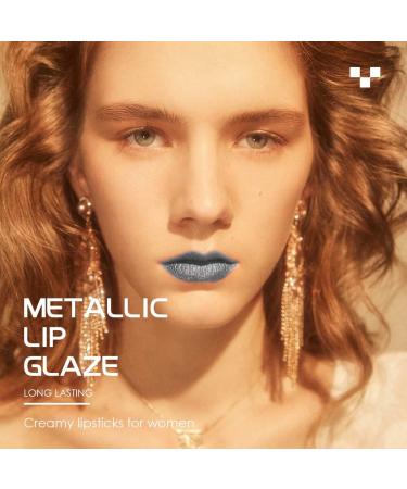 Kilshye Glitter Matte Liquid Lipstick - Waterproof Metallic Lip Glaze in Silver & Black 18 - Long Lasting High Pigment Lip Makeup for Women and Girls - Buy Online on GoSupps.com