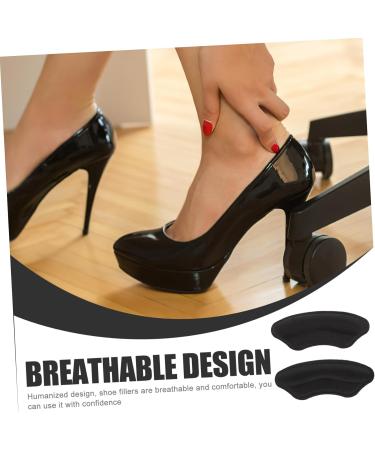 6 Pairs Heel Protectors & Cushion Pads - Blister Relief & Shoe Filler for Oversized Shoes - Invisible Black Ankle Protectors (9.5X3.5cm - Buy Online on GoSupps.com