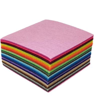 Flic-Flac 44PCS Assorted Color Felt Fabric Sheets 4 x 4 inches - DIY Craft Sewing Patchwork 1mm Thick - Buy Online on GoSupps.com