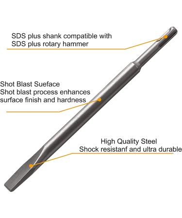 SDS Plus Hammer Drill Chisel Set  Rotary Hammer Bits Set Including Tile chisel  Grooving Chisel  Scrapping Chisel  Flat Chisel  Point Chisel  Scaling Chisel for Tile Masonry Concrete Brick Stone Work - Buy Online on GoSupps.com