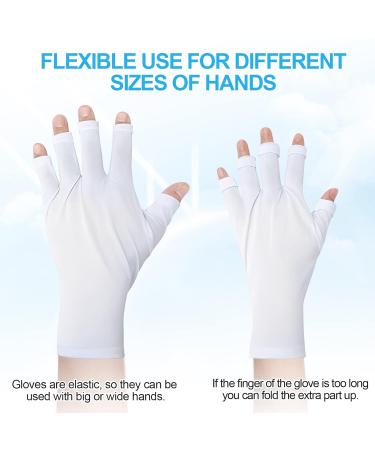 2pcs UV Gloves for Gel Nails Professional Hand Protection Gloves UV Glove Gel Manicures Glove Anti UV Fingerless Gloves Manicure Hands Protect Hands from UV Light Lamp Dryer for Manicures Outdoor Use - Buy Online on GoSupps.com
