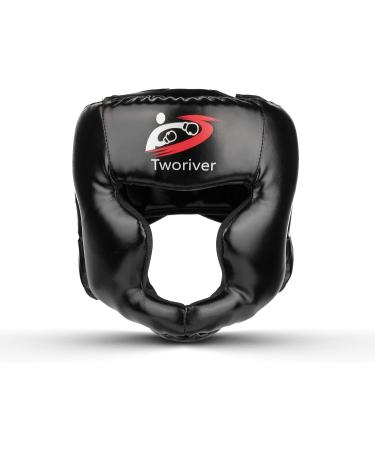 Sanjoin Safety Head Guard - One Size Fits All Ages | Closed Type Boxing Helmet for Sparring, MMA, Muay Thai | Black Head Protection - Buy Online on GoSupps.com