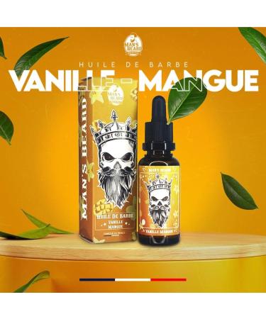 Man's Beard Men's Beard Oil-Mango Vanilla-Beard Care Argan Oil with Softening Effect Ingredients of Natural Origin 100% Made in France - Buy Online on GoSupps.com