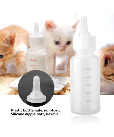 Cat Nursing Bottle 50ml Newborn Animal Nursing Care Set Milk Feeding Bottle with Replacement Nipples for Pet Supply Dog Cat KittenFeeders - Buy Online on GoSupps.com