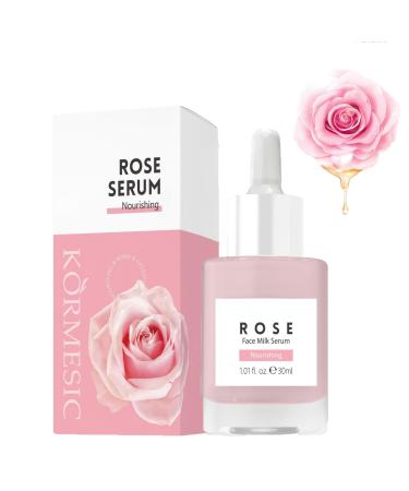 Rose Facial Oil Instant Face Firming & Plumping Rose Anti Aging Face Moisturizer Hyaluronic Acid Serum for Face Antioxidant Firming Night Serum for face Improve Dull Skin & Soft Skin Tone-30ml