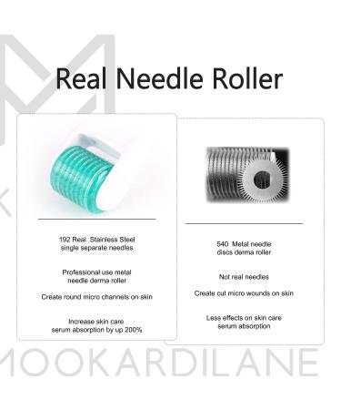 MOOKARDILANE 192 Real Needle Derma Roller Stainless Steel Microneedling Roller - 1.50mm - Buy Online on GoSupps.com