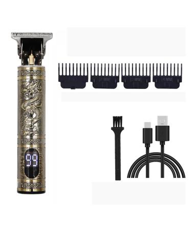 Razors Electric Barber T9 Upgraded LCD Rechargeable Retro Oil Head Carving Electric(LCD Dragon 1.0)