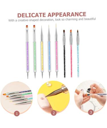 Beaupretty Portable Nail Tools Sets Nail Pen Wear- resistant nail art liner brush 2- way dotting nail painting nail building gel Wear-resistant Dotting double head Nail supplies abs - Buy Online on GoSupps.com