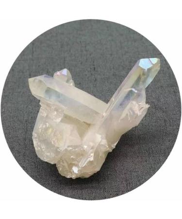 Room Decoration 1pc 110g-150g Natural Crystal Stones Angel Aura Clear Quartz Cluster Suitable for Home Crystals Raw Stones and Minerals - Buy Online on GoSupps.com