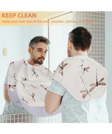 Dragonflies Beard Bib Apron | Waterproof Hair Catcher for Men | Non-Stick Grooming Cape with Suction Cups | Ideal Gift for Shaving and Trimming - Buy Online on GoSupps.com