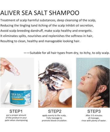 Sea Salt Shampoo Anti-Dandruff Shampoo Psoriasis Shampoo Sea Salt Hair Treatment Shampoo for Scalp Psoriasis Itchy Scalp and Dandruff 240ml - Buy Online on GoSupps.com