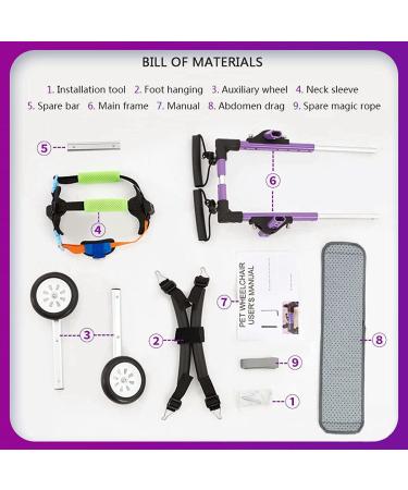 Dog Wheelchair For Paralyzed Back Legs Adjustable Cart Wheel Chair ( X) - Buy Online on GoSupps.com