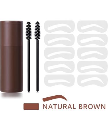 Verdant Touch Eyebrow Stencil Kit with 10 Stencils and 2 Brushes Waterproof Sweatproof Long Lasting Eyebrow Makeup Powder in Brown - Buy Online on GoSupps.com