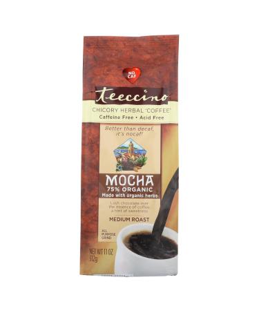Teeccino Chicory Herbal Coffee Mocha Medium Roast Coffee Caffeine Free 11 oz (312 g)