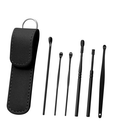 6 Pieces Ear Canal Cleaning Set Ear Wax Cleaning Tools Set Spiral Design Stainless Steel Ear Picks Ear Wax Removal Set Portable Ear Canal Cleaning Set Ear Light Pick (E One Size) E One Size