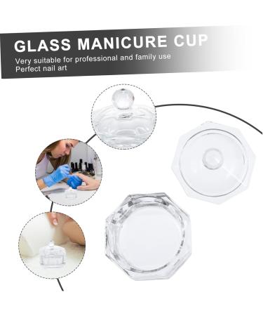 FRCOLOR Nail Art Crystal Cup Nail Clamps Nail Polish Stand Shot Glasses Plastic Glass Cup for Nail Powder Container with Lid Candy Bowl Nail Art Liquid Cup Diamond - Buy Online on GoSupps.com