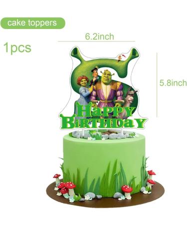 25pcs Monster Shrek Cupcake Topper Picks Boy Children Party Decoration Shrek Party Favors Kid's Birthday Party cake Decoration Supplies - Buy Online on GoSupps.com