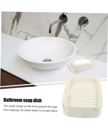 Ciieeo 4pcs Bathroom Soap Dish Shower Soap Dish Multifunctional Soap Holder Bar Soap Dish Shower Soap Holders Bar Soap Holder Soap Stand Soap Dish Rack Self White Ceramics Household Fall - Buy Online on GoSupps.com