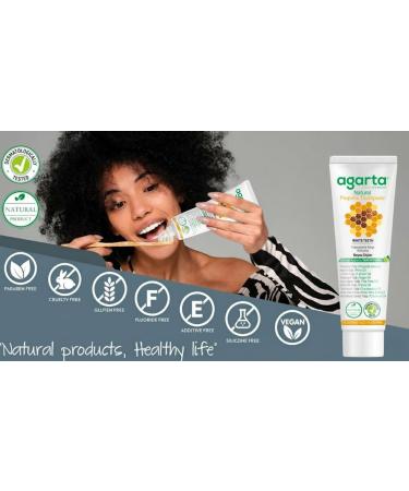 Agarta Fluoride-Free Propolis Toothpaste Natural Botanical Oral Care with Propolis Extract Vegan Clean Formula 3.38 fl oz - Buy Online on GoSupps.com
