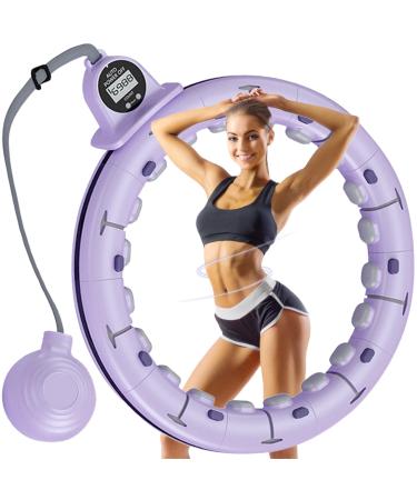 Leann L!fe Smart Weighted Hula Hoop for Adults Weight Loss 11+1 Spare Knots Waist 25