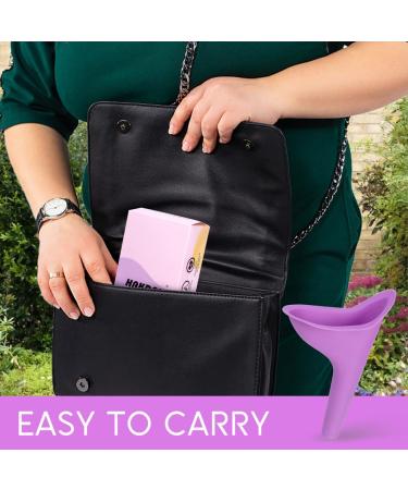 HAKDAY Female Urinal 4PCS - Portable Pee Funnel for Women | Camping, Travel, Hiking Gear - 4 Purple - Buy Online on GoSupps.com